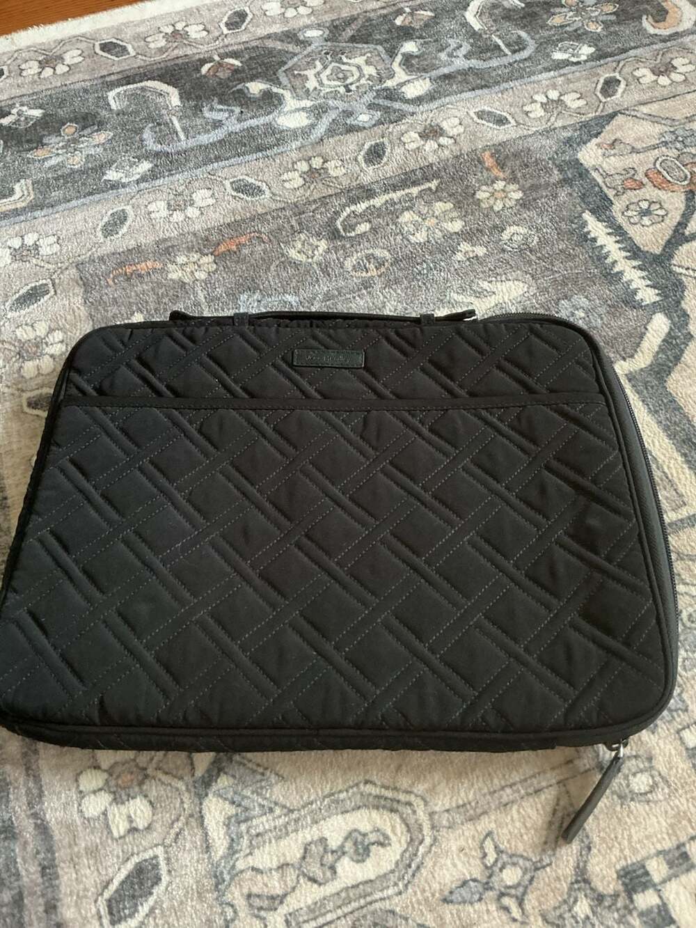 Vera Bradley Black Quilted Laptop Sleeve Carrying Case